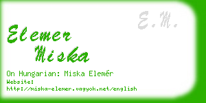 elemer miska business card